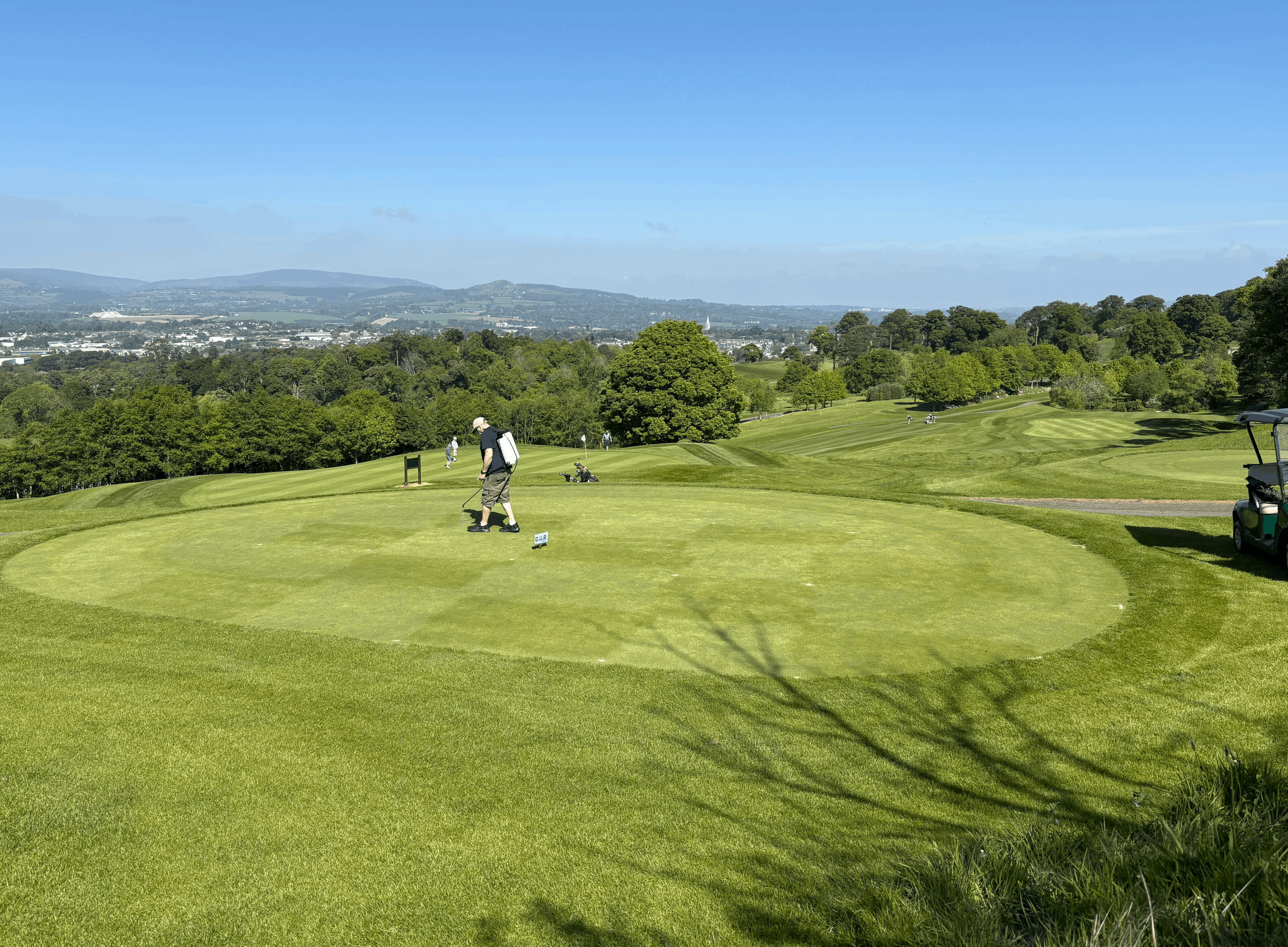 Bray Golf Club Bray Golf Club getting sprayed by man with back pack